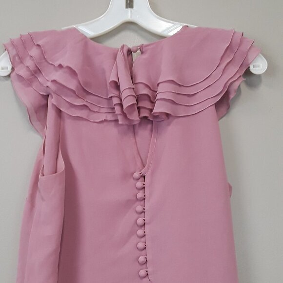 TWELVE by Twelve Los Angeles Ruffled chiffon Tunic - Picture 6 of 7